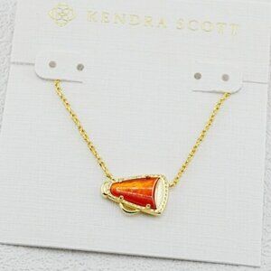 ✨Kendra Scott Orange Stone Gold Cheer Necklace💙